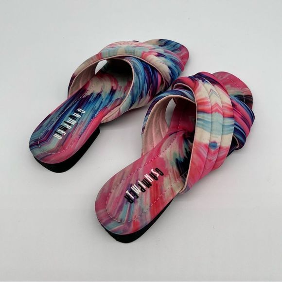 Pre-Loved in great condition! CAMPER Women’s Watercolour Print Slides Size 6.5 - Picture 5 of 14